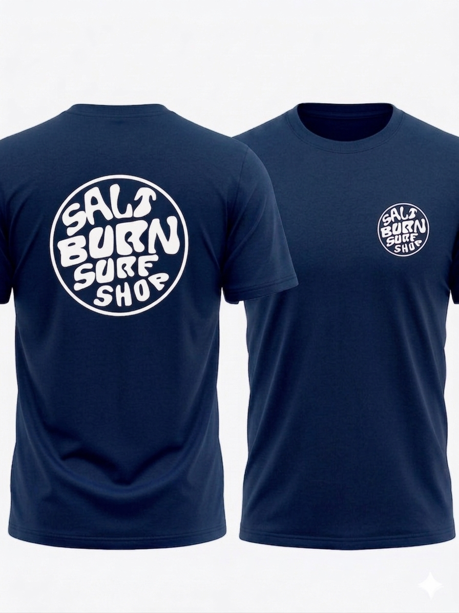 Saltburn Surf Shop T-Shirt Round Logo