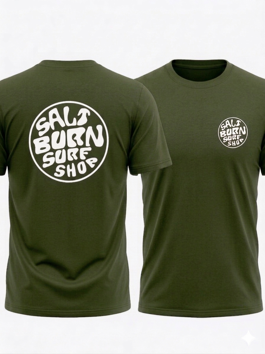 Saltburn Surf Shop T-Shirt Round Logo