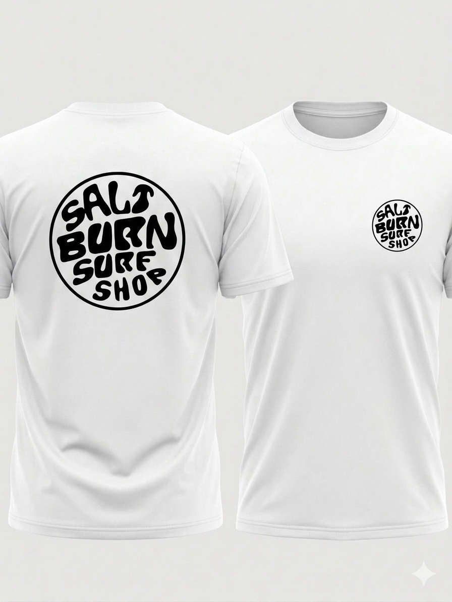 Saltburn Surf Shop T-Shirt Round Logo
