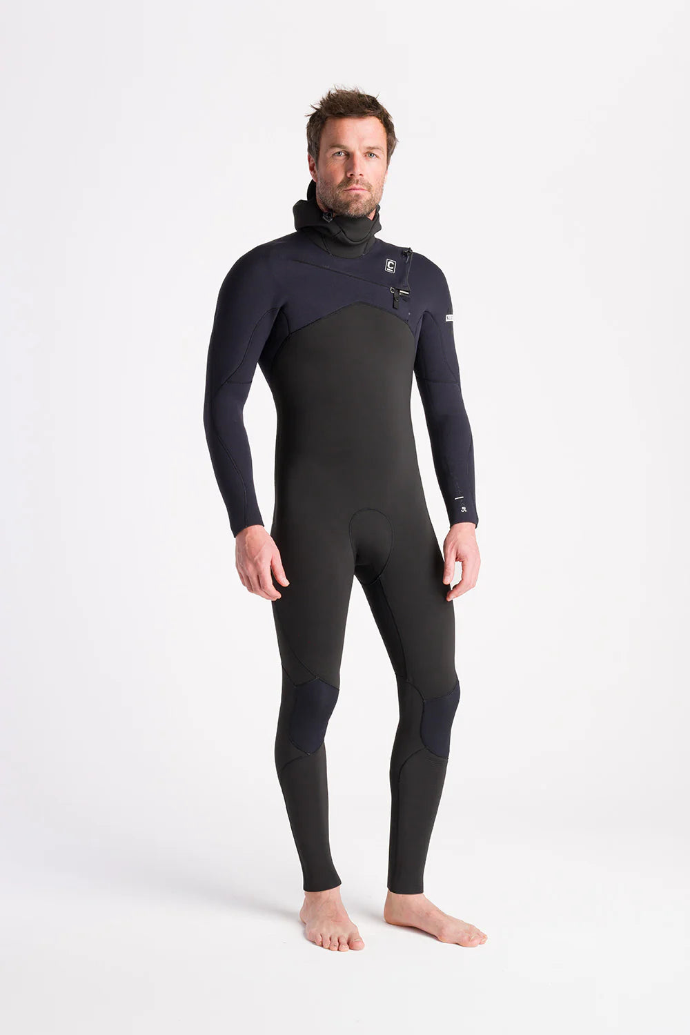 C-Skins NUWAVE SESSION 5:4 MENS CHEST ZIP HOODED STEAMER