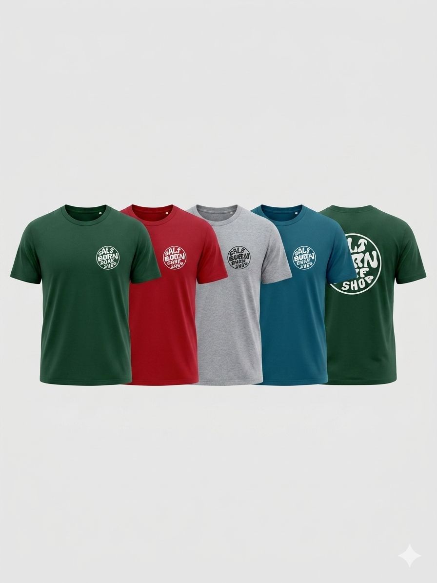 Saltburn Surf Shop T-Shirt Round Logo