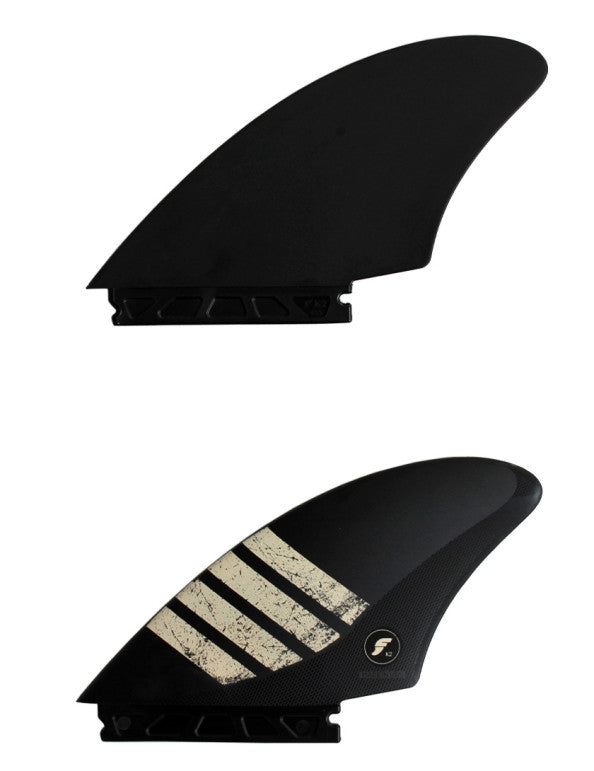Futures K2 Alpha Keel Twin Fins Large - Carbon/Sand