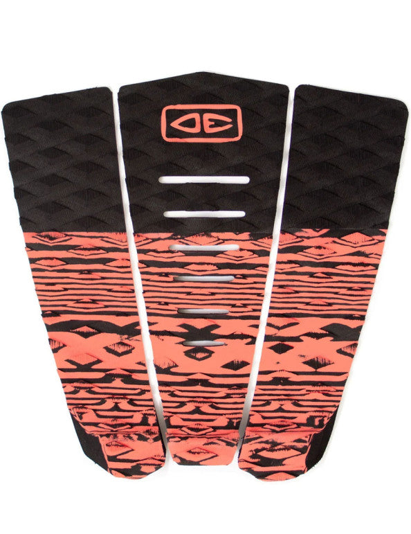 Ocean & Earth Blazed Surfboard Tail Pad - Black/Coral